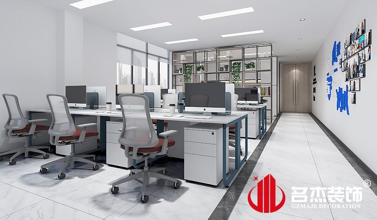 开放办公区域装修设计效果