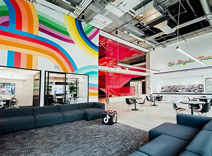 TikTok短视频社交媒体办公空间是怎样做装修设计的？？？？